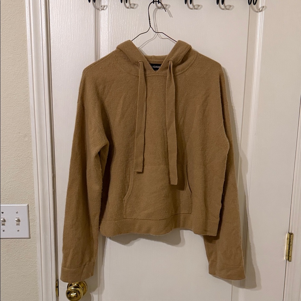 Naadam 100% cashmere hoodie, camel, size medium